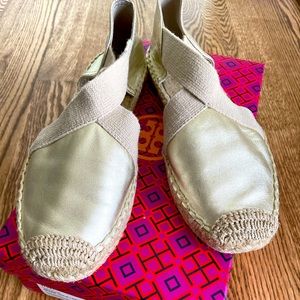 Tory Burch Metallic Catalina Espadrilles ~ Size 8~ New